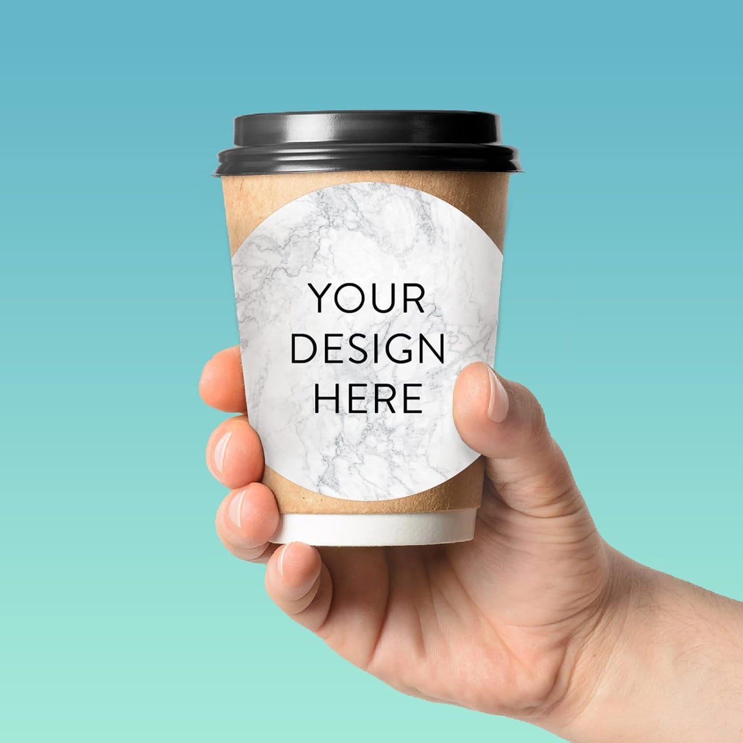 100 Custom Vinyl Stickers - Upload Your own Image, Text, Design, Logo - Personalized Logo Labels for Handmade, Packaging, Bottle, Jars, Candle, Brand Stickers (Silver Marble, 4x4)