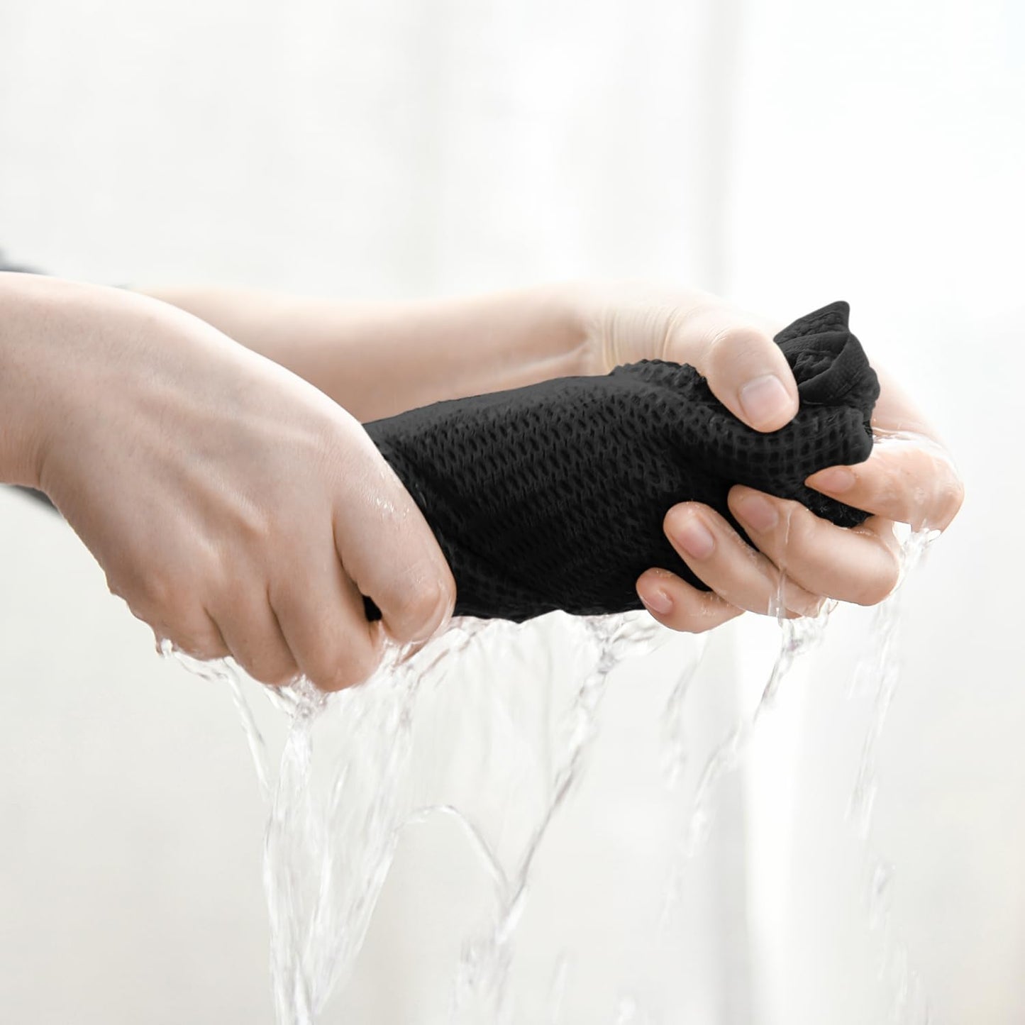 Artoid Mode 100% Cotton Black Waffle Weave Kitchen Dish Cloths, 12x12 Inch Ultra Soft Absorbent Quick Drying Kitchen Dish Towels Set of 6