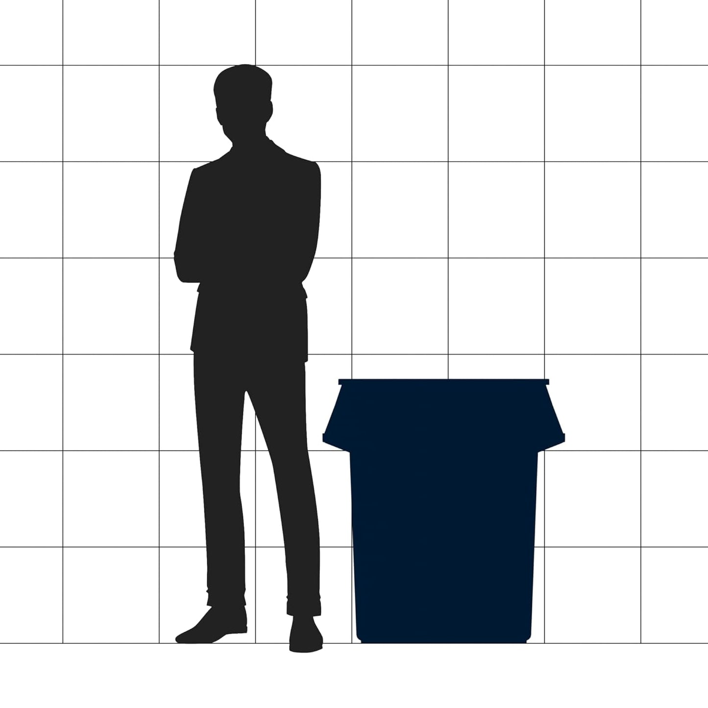 55 Gallon Brown Round Commercial Trash Can