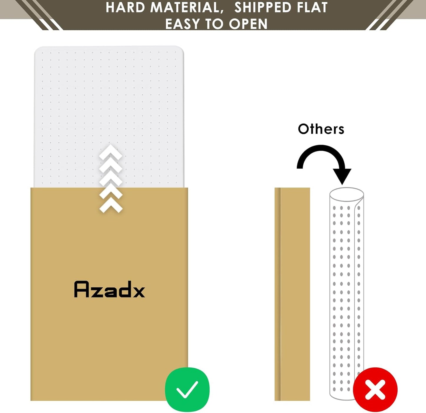 Azadx Heavy Duty Office Chair Mat for Carpet 36" x 55" Hard Material Chair Mat for Carpeted Floor Non-Slip Carpet Protector for Office Easy Glide Desk Floor Mat for Office Chair on Carpets 2 Pack