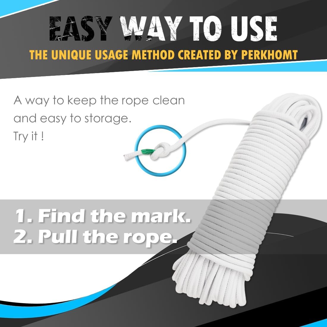 PerkHomy Cotton Rope 3/16" (5mm) 100 ft Multi Purpose Utility Diamond Braided Cord, Natural Cotton for Clothes Line Camping Crafting Flag Pole, Orange Red