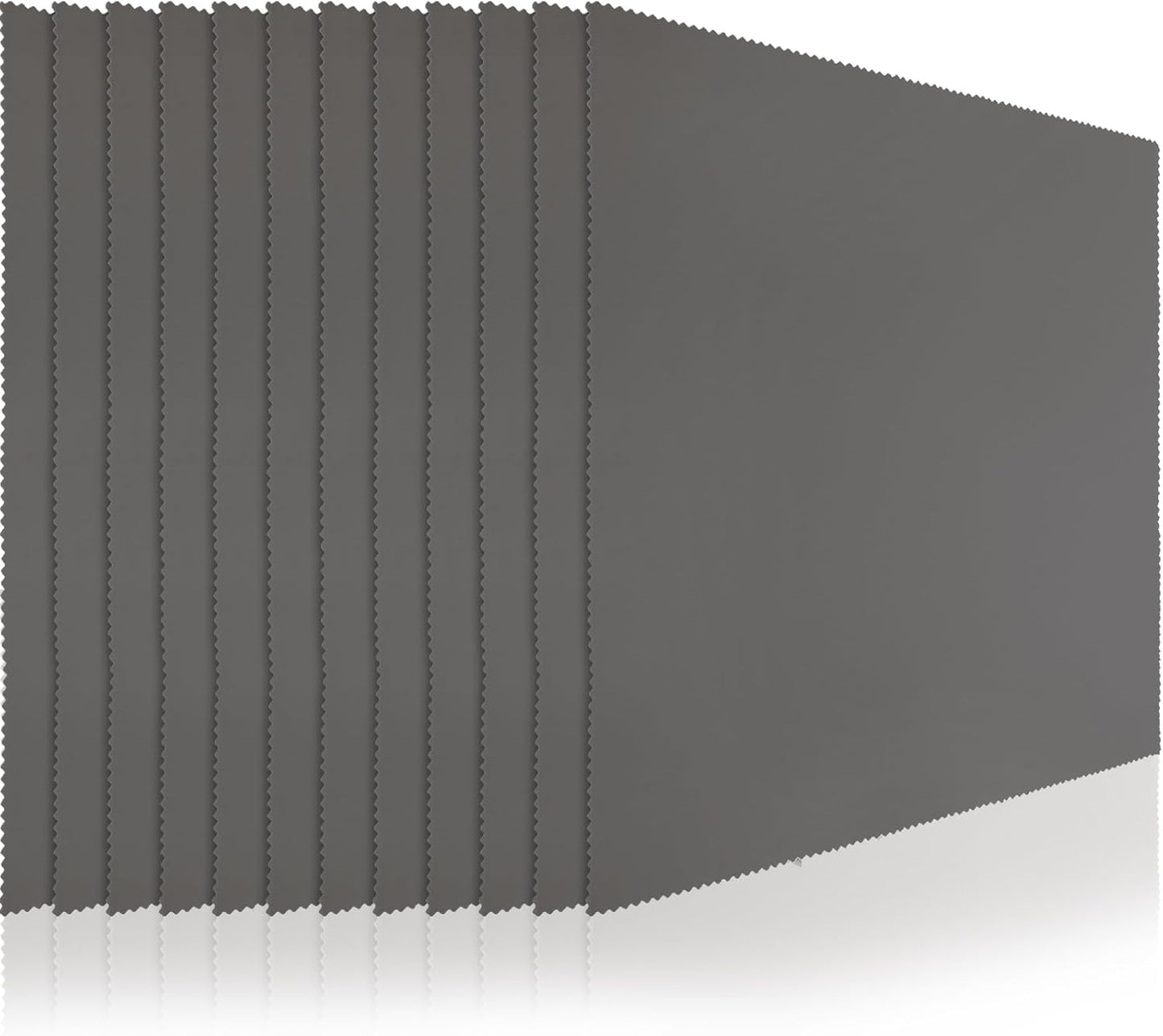 Frienda 12 Pack Large Microfiber Glass Cleaning Cloths 12 x 12 Inch Oversized Eyeglass Sunglasses Cleaning Cloths for Electronics Glasses Screens and Lenses(Gray)