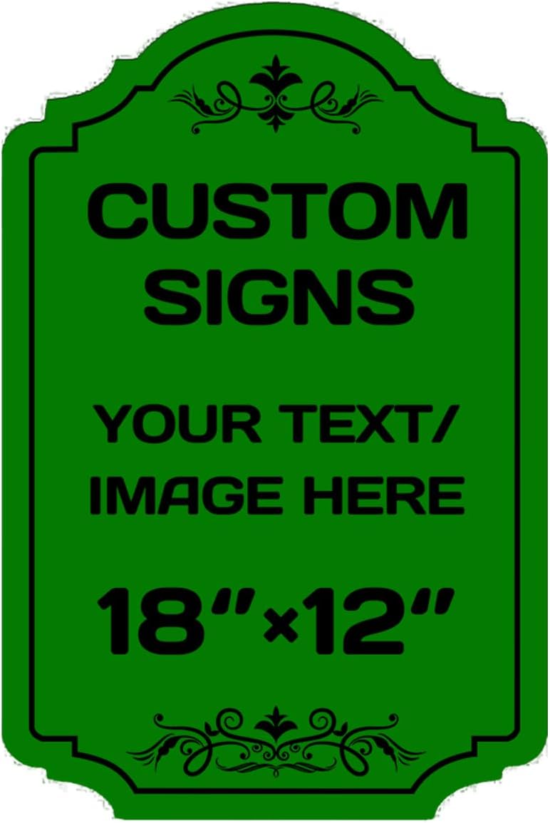 Personalized Aluminum Metal Signs - Weatherproof, Custom Text & Picture, Multiple Sizes - Hazard, Garden, Custom Door & Business Signs