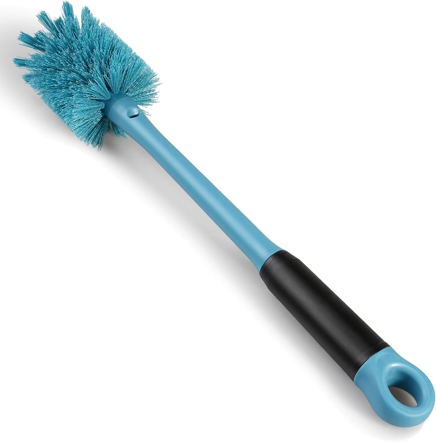 2-in-1 Bottle Cleaning Brush and Hidden Straw Brush, Long Handle Water Bottle Brush Cleaner with Replaceable Head for Sports Bottles, Baby Bottles, Mugs, Straws, Smokey Blue