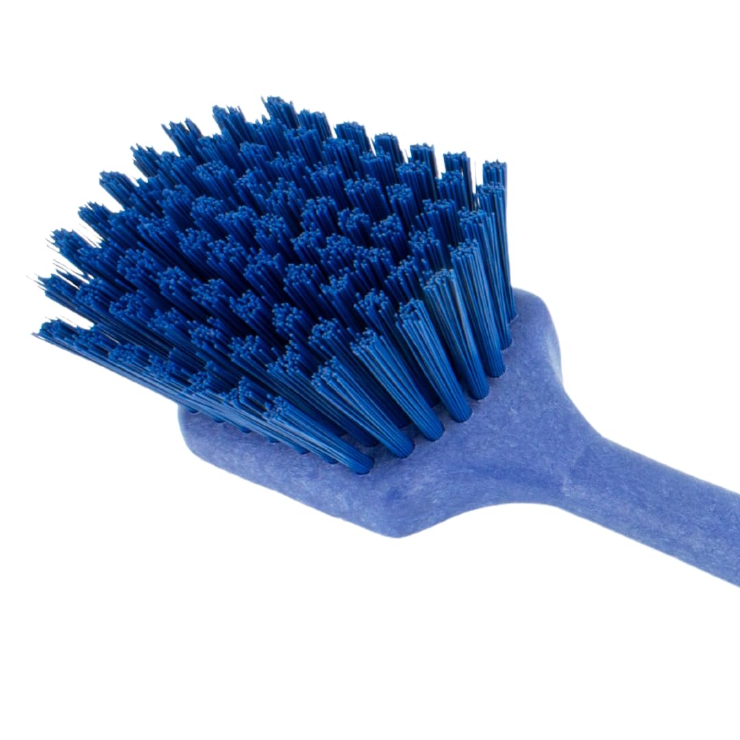 SPARTA 40501EC14 Large Plastic Scrub Brush, 20 Inches, Blue (Pack of 2) - Kitchen and Utility Cleaning With Long Handle