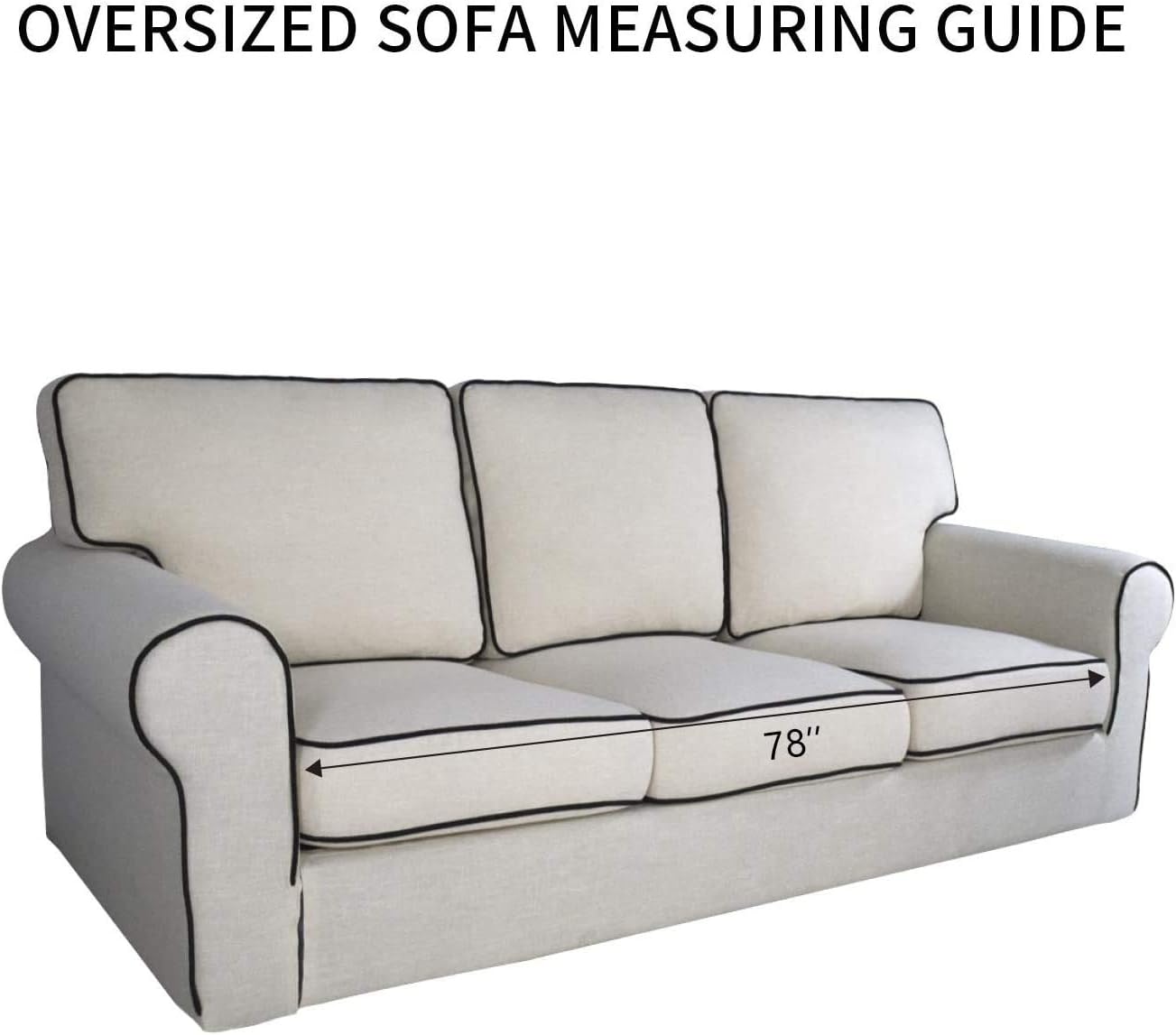 PureFit Reversible Quilted Sofa Cover, Water Resistant Slipcover Furniture Protector, Washable Couch Cover with Non Slip and Elastic Straps for Kids, Pets (Oversized Sofa, Red/Ivory)