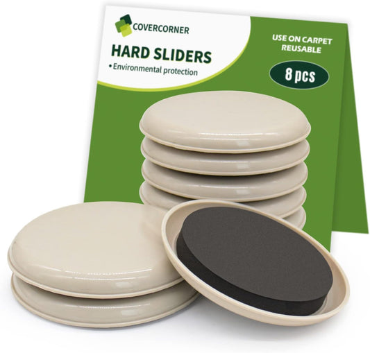 Furniture Sliders for Carpet 8 PCS - 4 3/4 inch Furniture Moving Slider Chair Legs Floors Protectors– Move Your Furniture Easy & Safely(for Carpet)