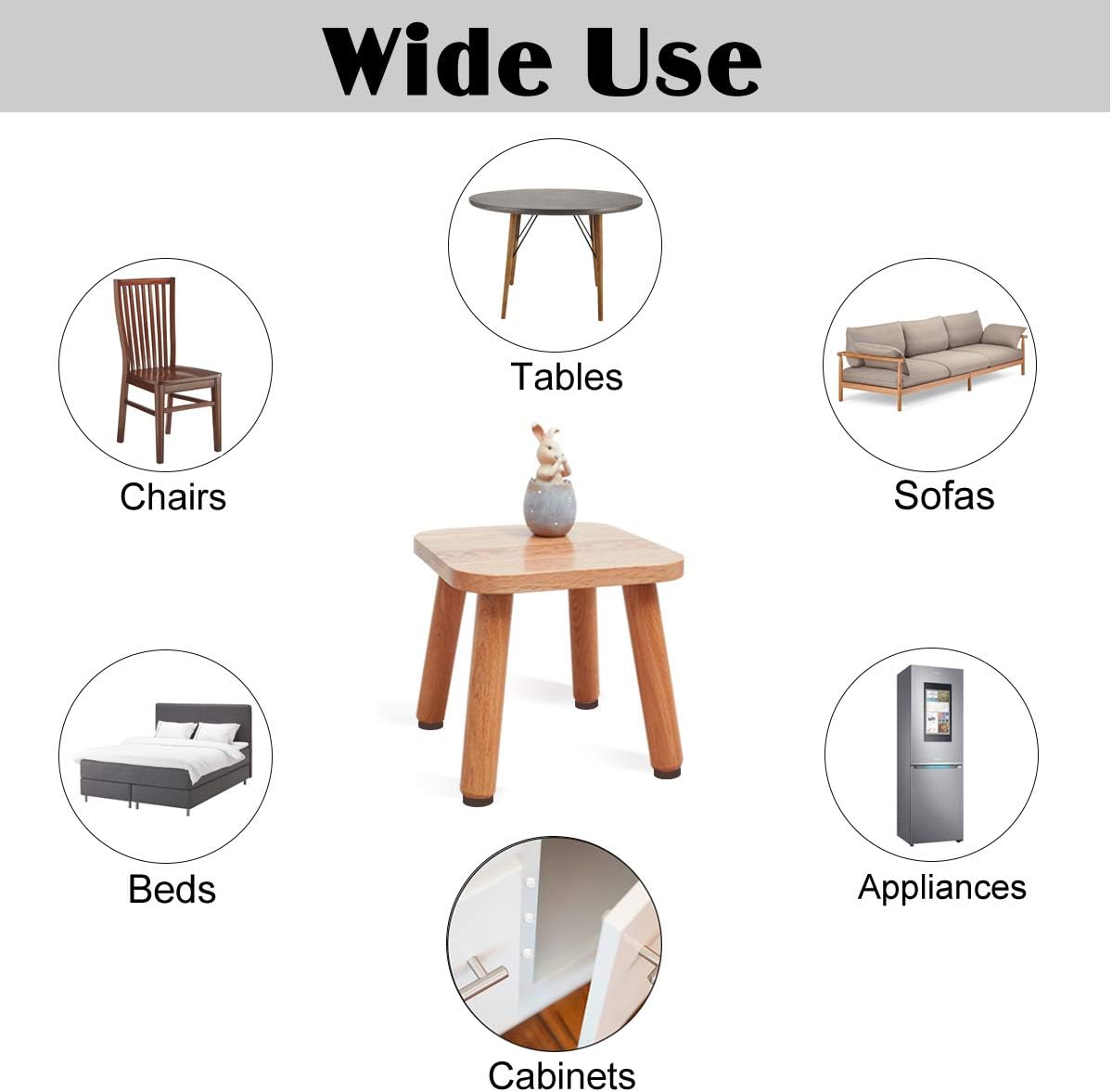 Felt Furniture Pads 136 Pieces, Furniture Pads for Hardwood Floors, 5mm Thick Floor Protectors for Furniture Legs, Felt Pads for Furniture, Floor Savers for Furniture in a Case