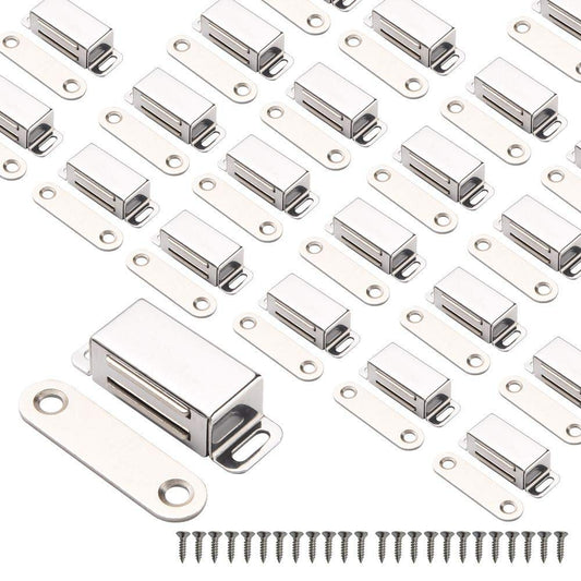 Mousike Cabinet Magnets Magnetic Door Catch Stainless Steel Door Magnet for Kitchen Bathroom Cupboard Wardrobe Closet Closures Cabinet Door Drawer Latch 20 lbs(20Pack)
