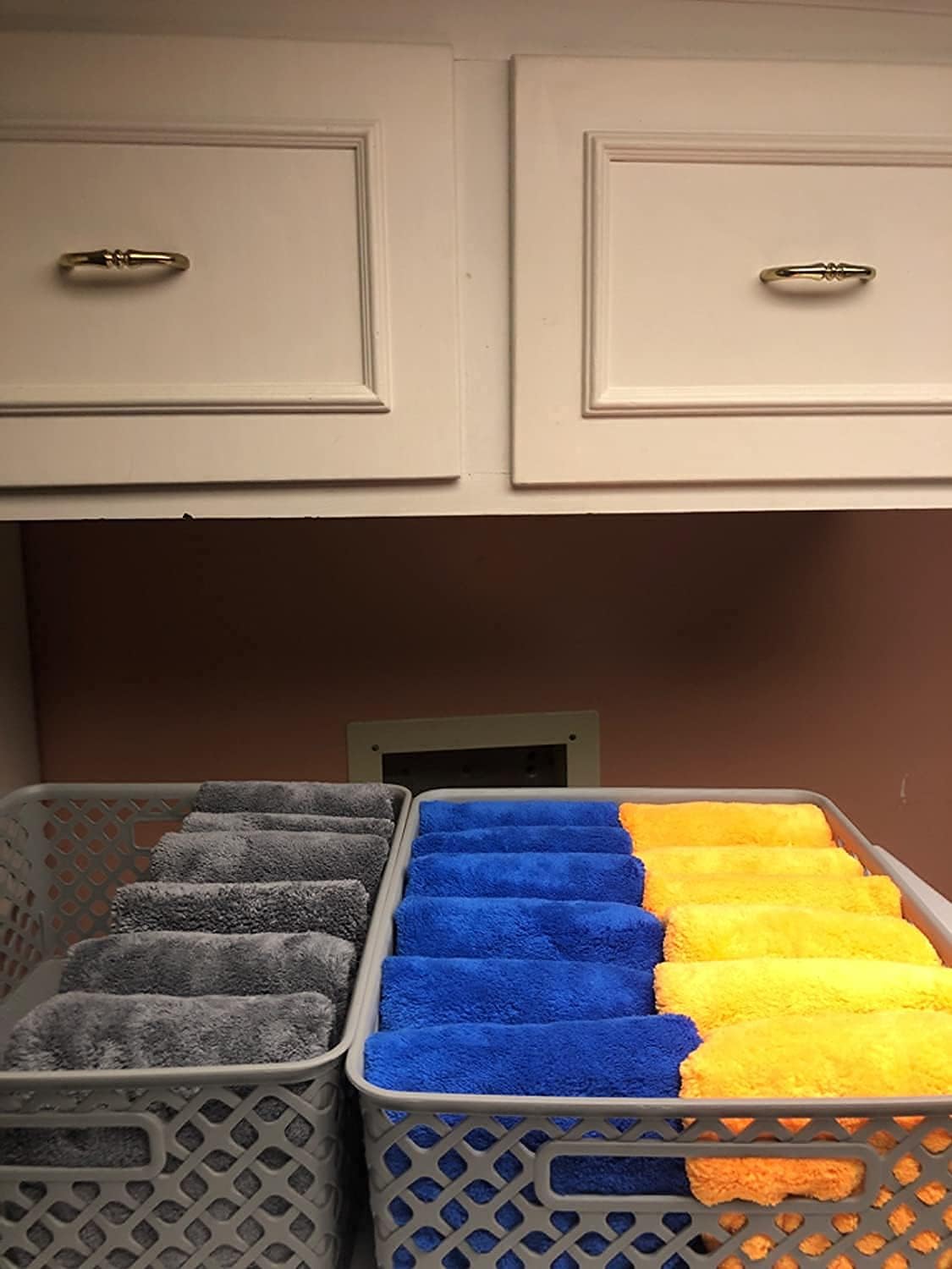 Plush Edgeless Microfiber Towel for Car, Soft Drying Wash Detailing Buffing Polishing Towel, 530 GSM 6Pack 16 x 16inches (Orange, 6Pack)