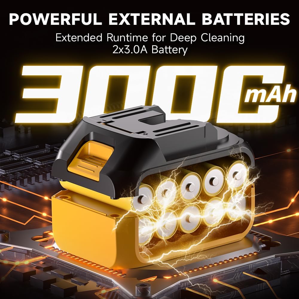 Handheld Car Vacuum Cordless, Portable Cars Vacuum Cleaner with 40000Pa High Power & Suction, Powerful 4-in-1 Hand Held Air Duster Fast Cleaning for Car,Home,Office,Pet Hair (Yellow)