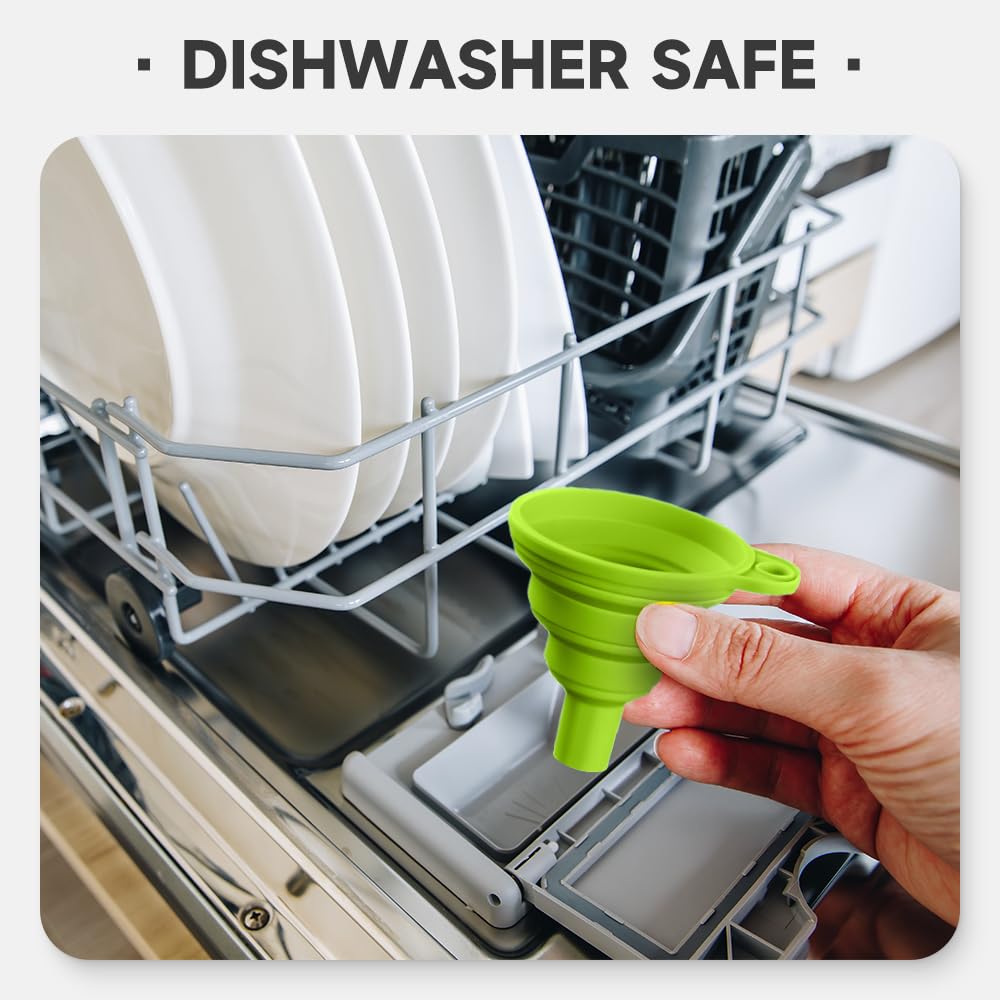 6 PC Kitchen Funnel Set, 2025 New Funnels for Kitchen Use Filling Bottles, Silicone Funnel Collapsible, Kitche Funnels Set of 3, Kitche Funne for Liquid Transfer Filling Bottles (Style B)