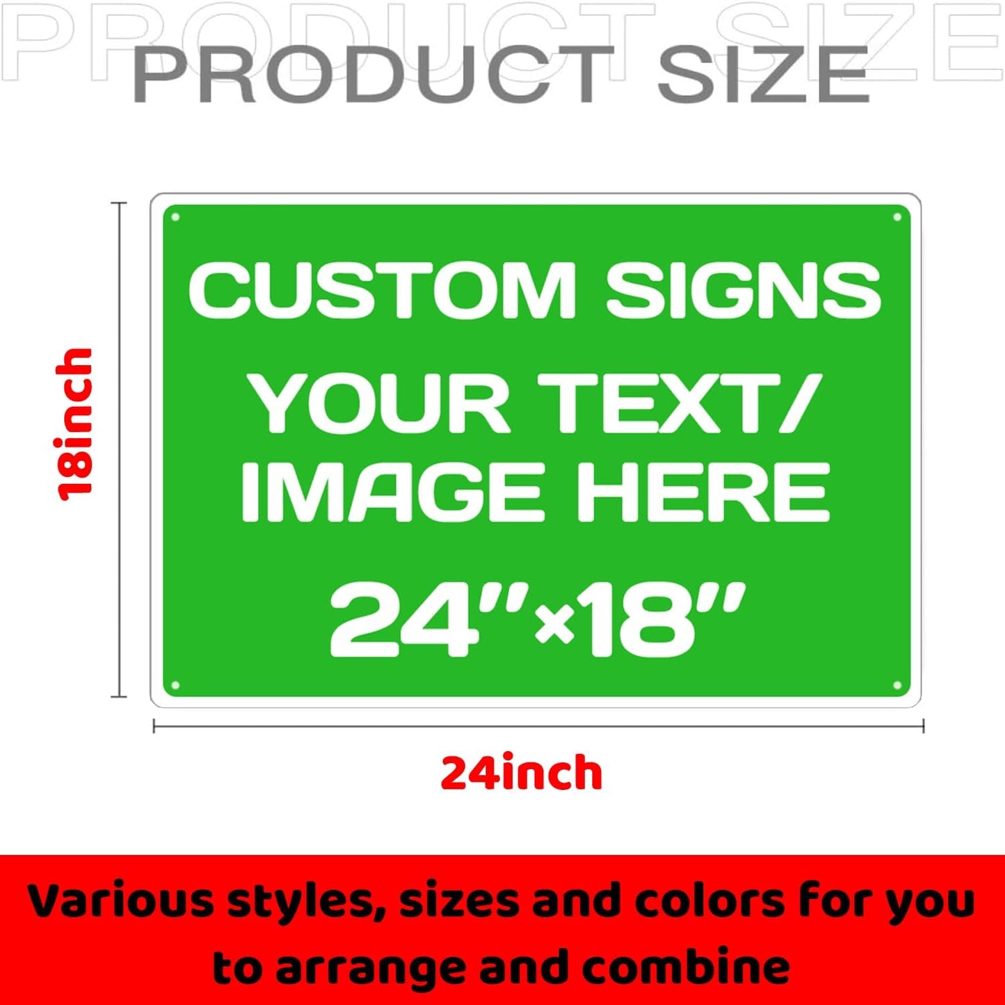 Personalized Aluminum Weatherproof Metal Sign - Multiple Sizes, Custom Text and Picture - Hazard, Garden, Custom Door Sign