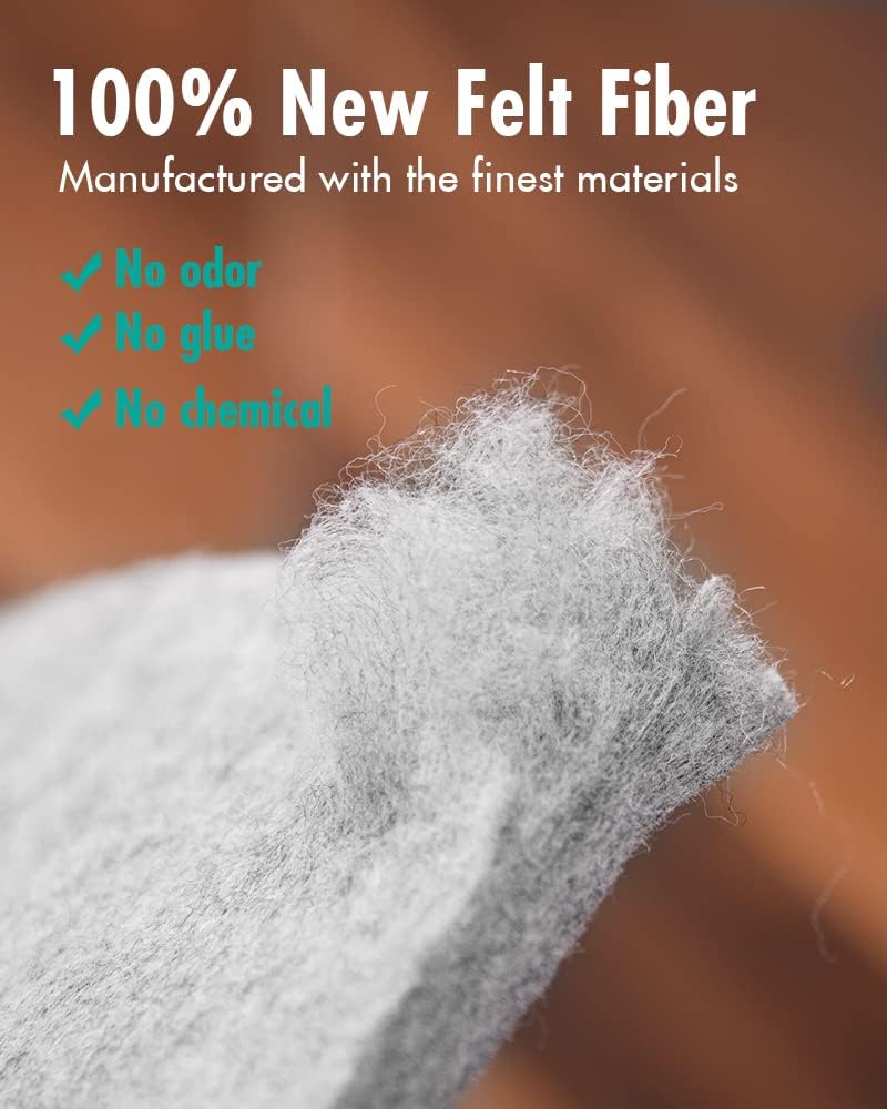 Non Slip Rug Pad Gripper - 2x4 Feet 1/4” Extra Thick Felt Under Rug for Area Rugs and Hardwood Floors,Super Cushioned Non Skid Carpet Padding