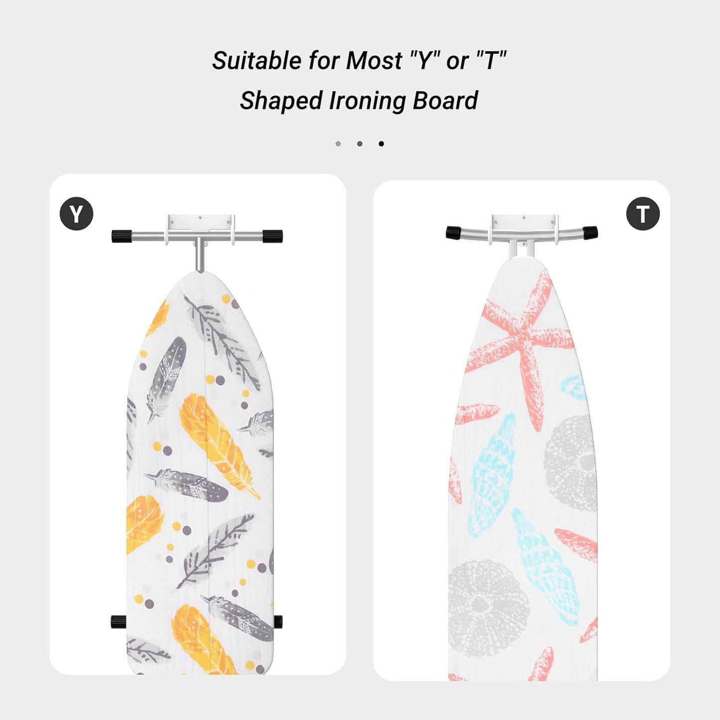 ORLESS Ironing Board Holder Wall Mount, Ironing Board Hanger, Iron Board Holder, Small Y or T Leg Iron Board Hook Wall Mount for Laundry Rooms, 6 Inch(White)