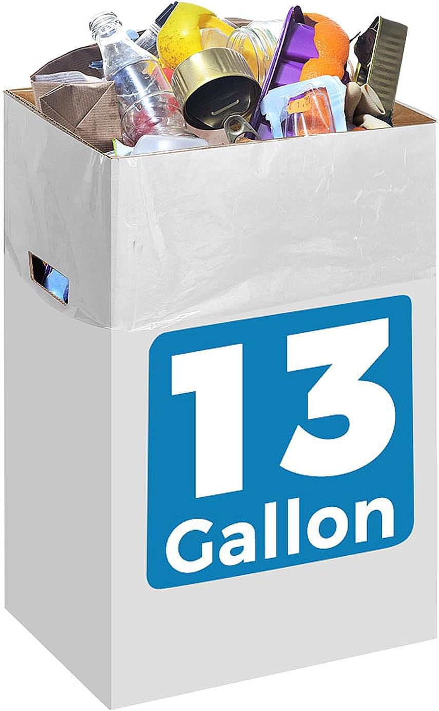 （10 Pack） 13 Gallon Disposable trash cans for parties,Reusable Pop up garbage can,In-Home Recycling Bins（Comes with 20 disposable trash bags）
