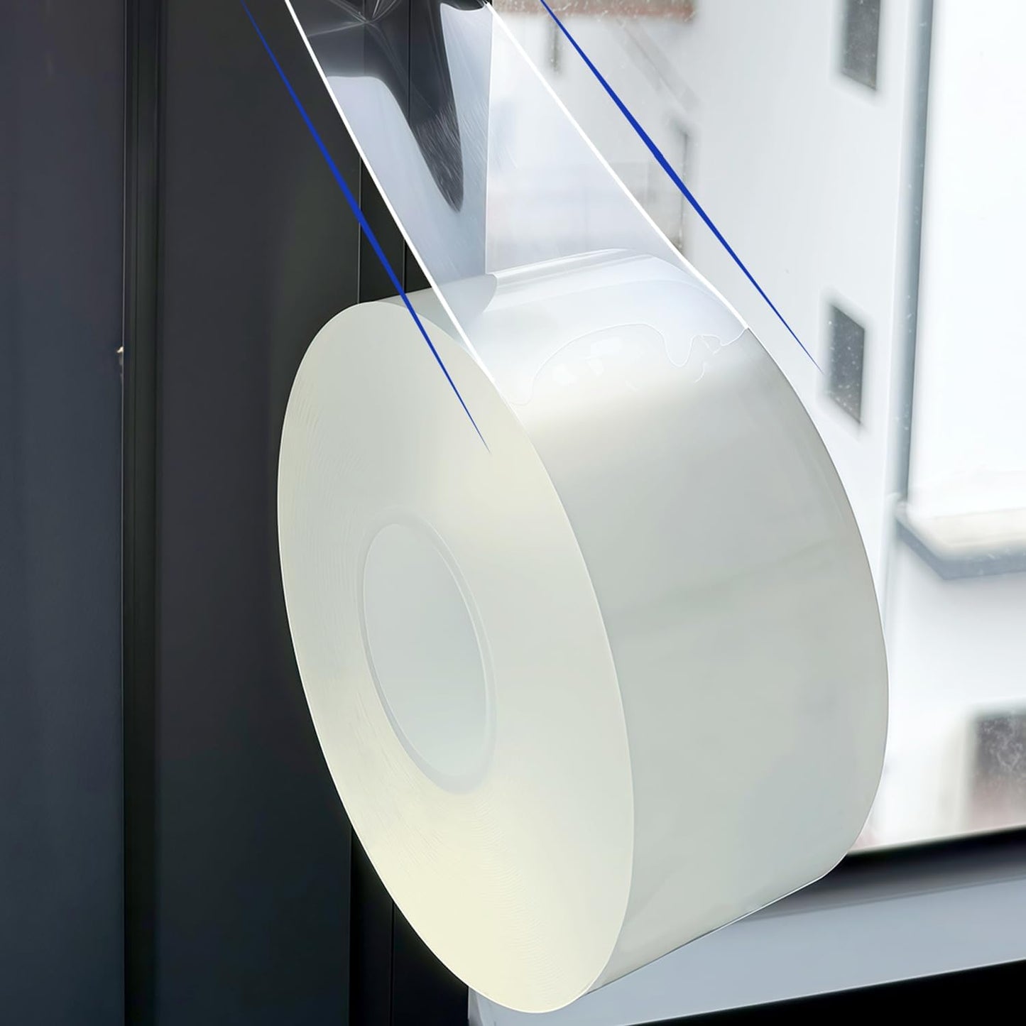 Window Weather Sealing Tape 2 in x 66 FT Weather Stripping Weatherproof Draft Stopper Clear Window Insulation Tape for Doors Windows Garages RVs Energy Saving Kit