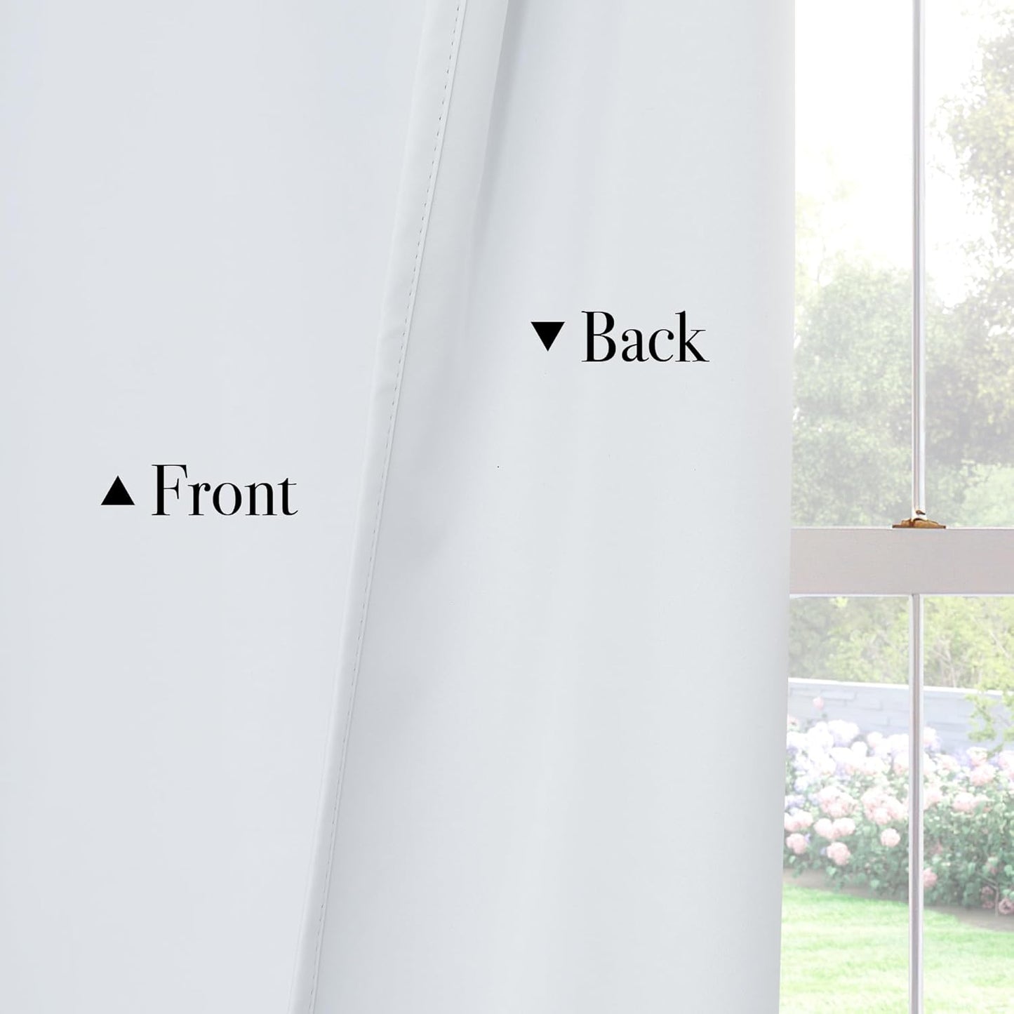 PONY DANCE White 100% Black Out Curtains 72 inch Length, Thermal Insulated Window Treatment Blacout Drapes for Bedroom, Room Darkening Noise Reducing Curtains for Living Room(2 Panels, 42 inches Wide)