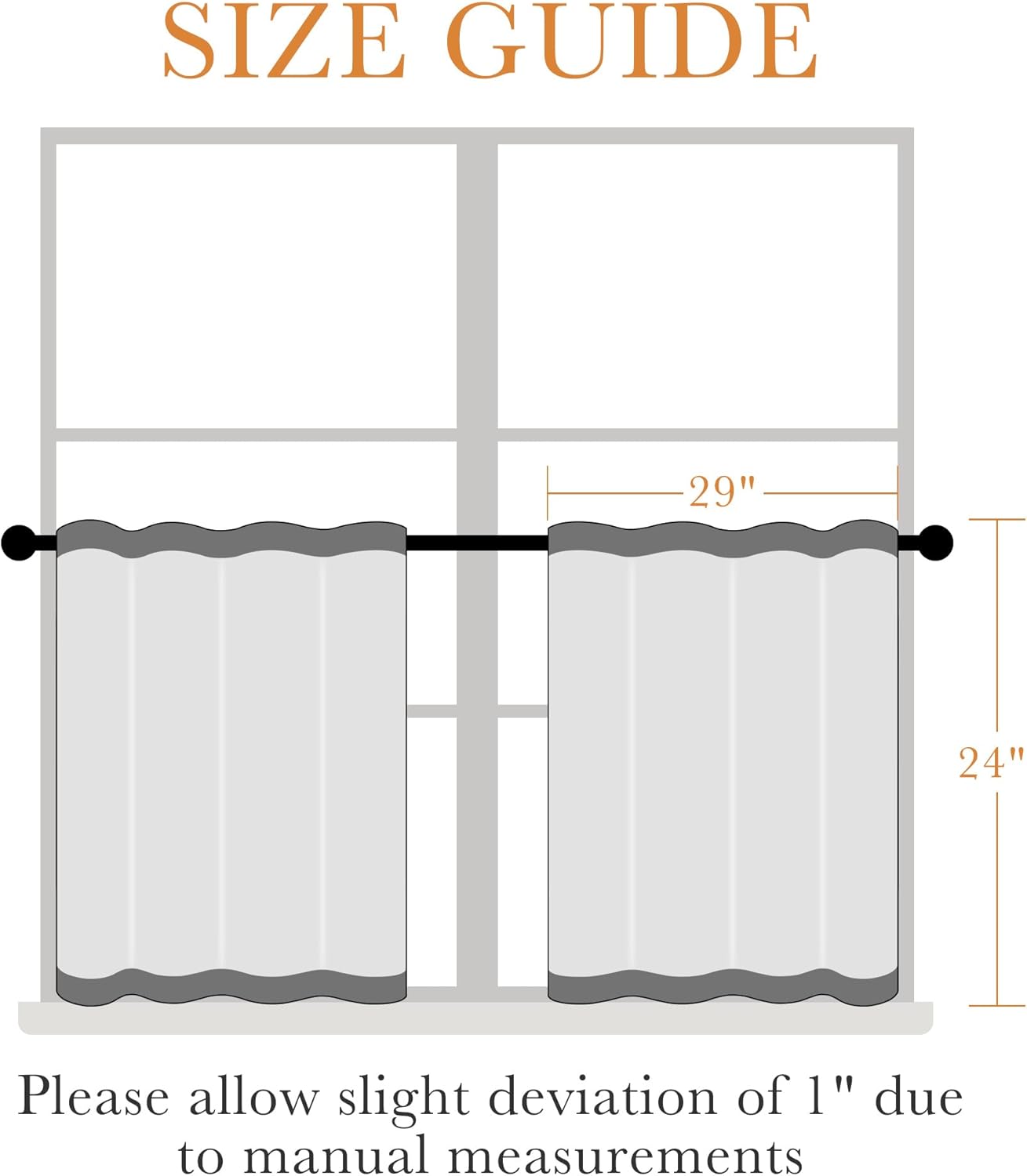 PONY DANCE Bathroom Window Valances - (42 by 36 inches, Blue Mist, 2 Panels) Room Darkening Tier Curtains Short Panels Drapes for Small Half Window Decoration in Kitchen