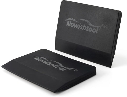 NEWISHTOOL Soft Silicone Squeegee, 2 PCS Small PPF Squeegee for Vinyl, Window Tint V-Blade Scraper for Film Application, Car Paint Protective Film Installation & Water Removal