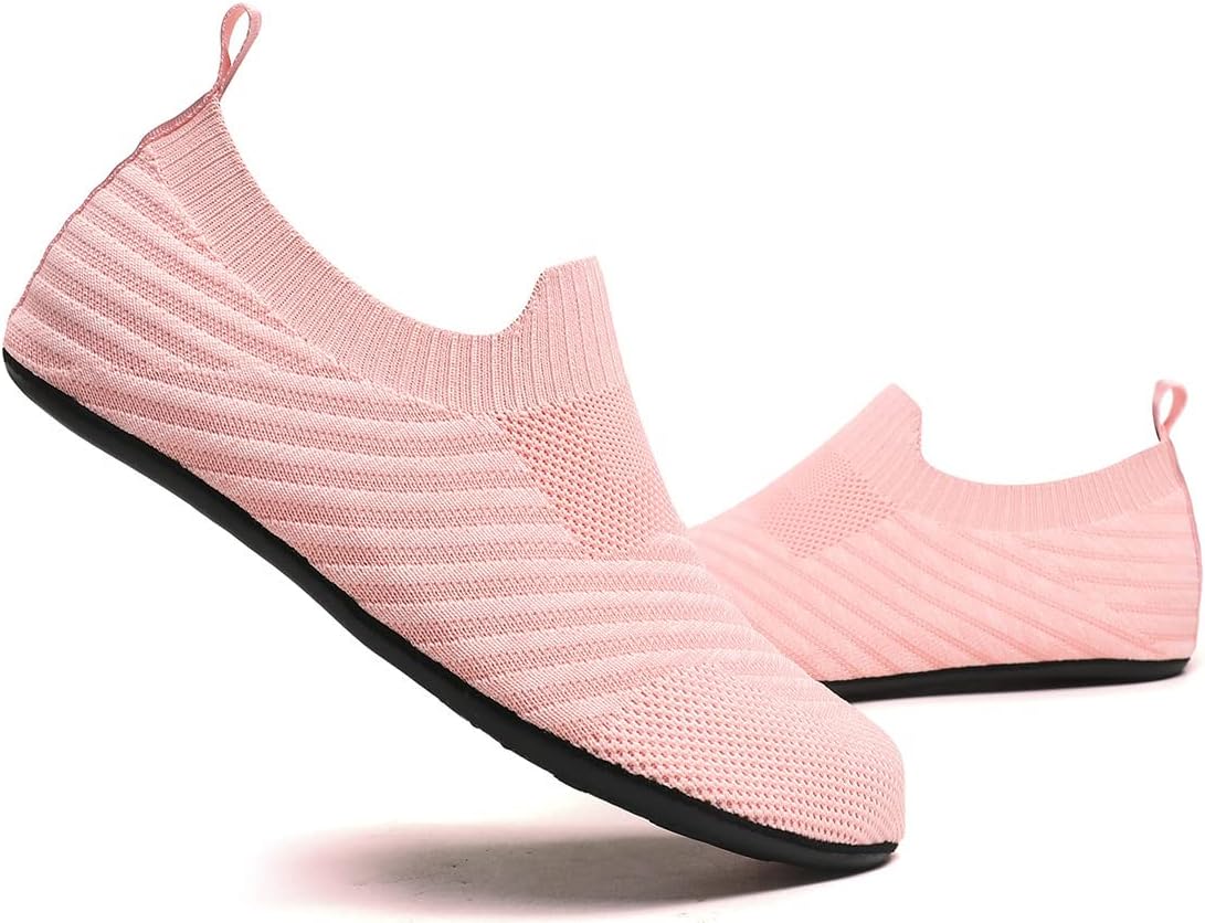 QZKDM Lightweight Slip on Grip Indoor House Slippers Barefoot Non Slip Home Exercise Yoga Shoes for Men Women