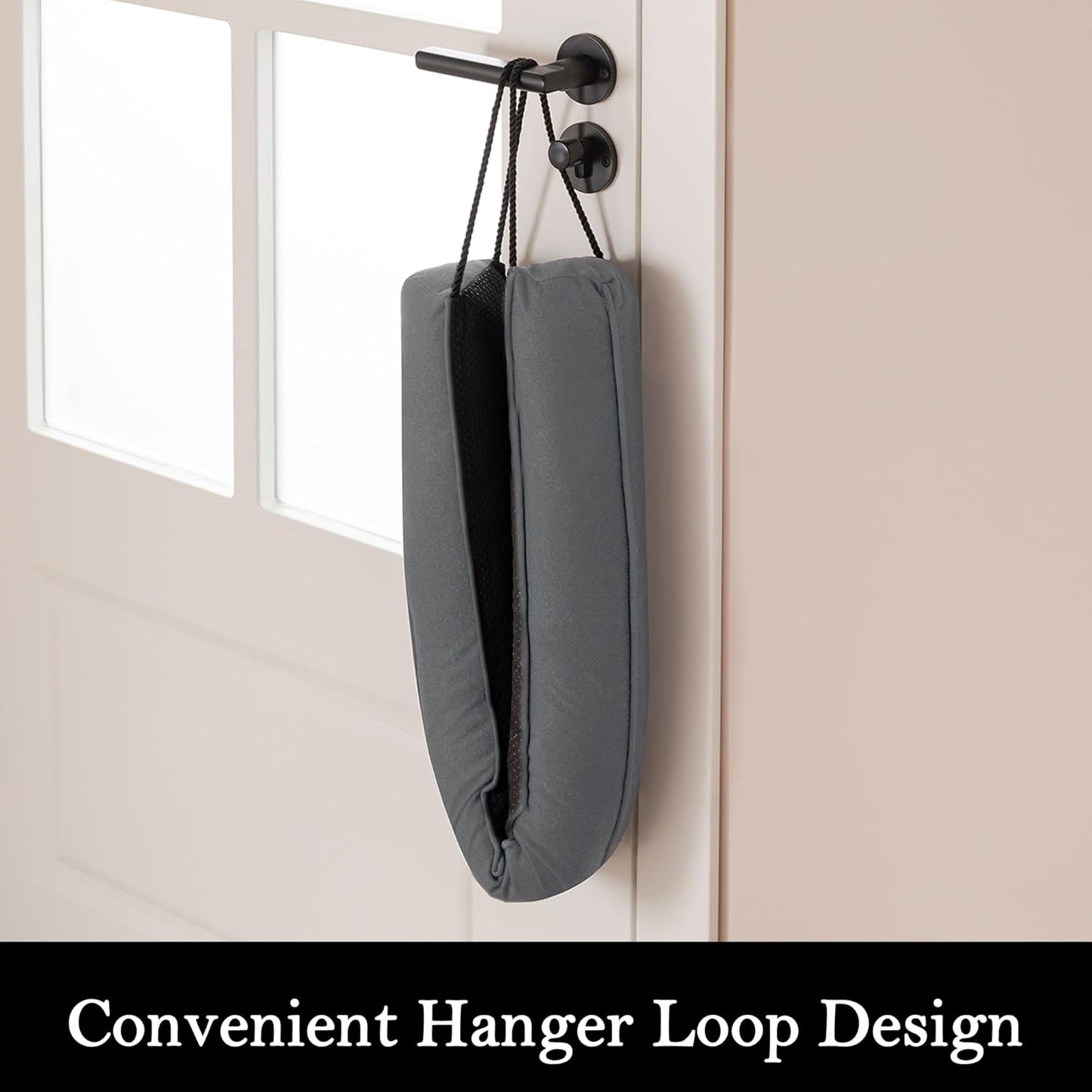 Sunolga 84" Door Draft Stopper Blocks Hot and Cold Air with Removable Washable Cover for Gaps Up to 3", All-Season Seal Strip for Noise, Wind, Door Sweep for Bottom of Door, Home Essentials, Gray