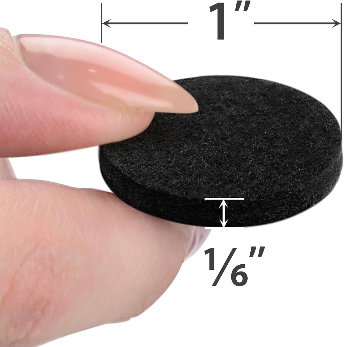 X-Protector Black Felt Furniture Pads - 48pcs for Wood Floors