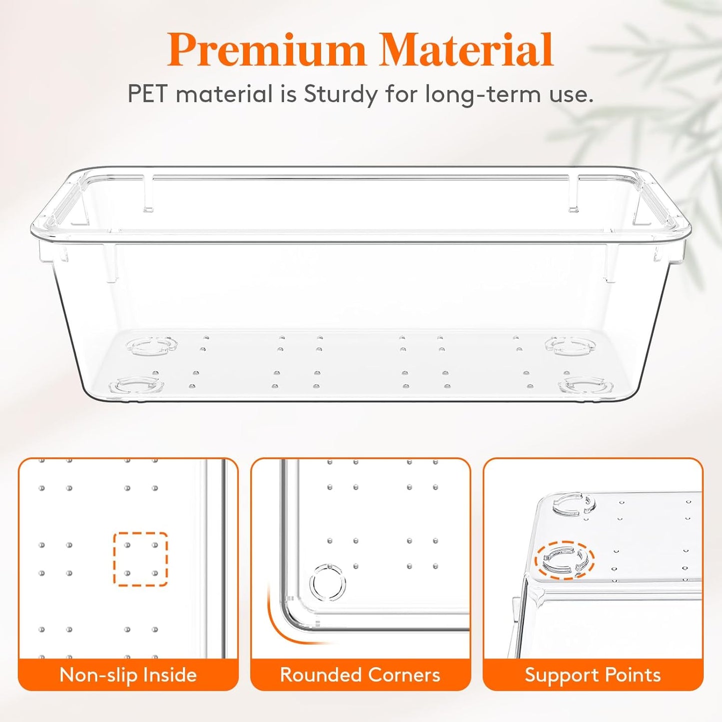 Lifewit 15 Pcs Large Bathroom Drawer Organizers, 3 Sizes Clear Plastic Storage Organizer Trays for Make Up, Kitchen Utensils, Vanity Accessories in Bathroom/Office/Dresser Organization