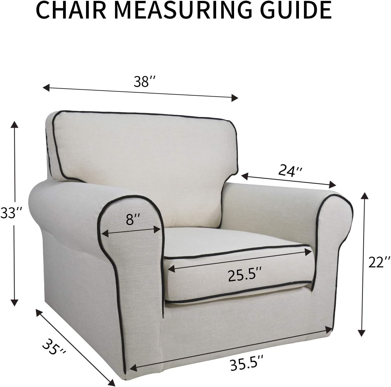 PureFit Reversible Quilted Sofa Cover, Water Resistant Slipcover Furniture Protector, Washable Couch Cover with Non Slip and Elastic Straps for Kids, Dogs, Pets (Chair, Chocolate/Beige)