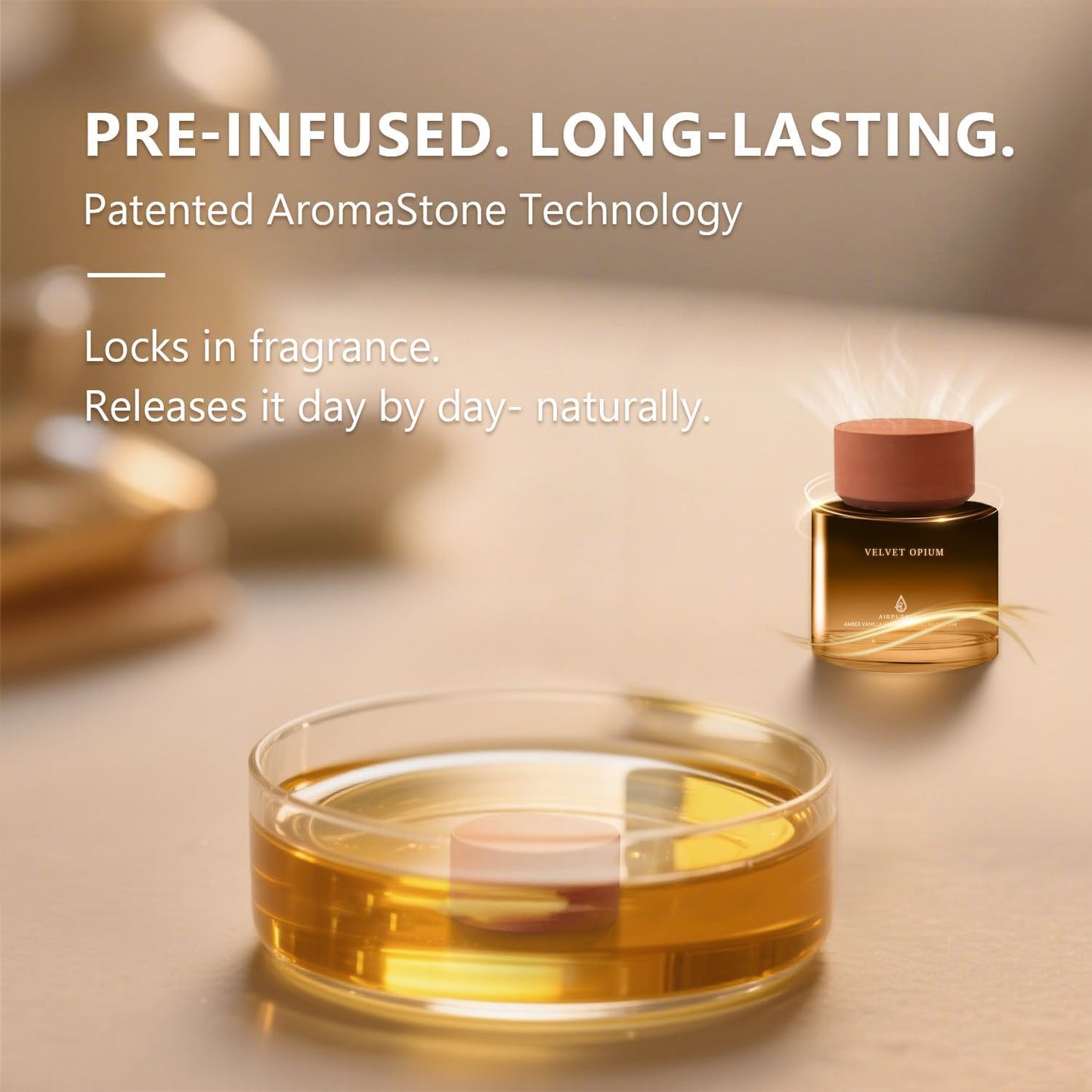 Car Air Freshener Cup 50ml Car Air Fresheners Diffuser Citrus Musk - AV30 Fragrance Oil Air Diffuser 180+ Days Long Lasting Fragrance, 1.7 FL OZ/50ML