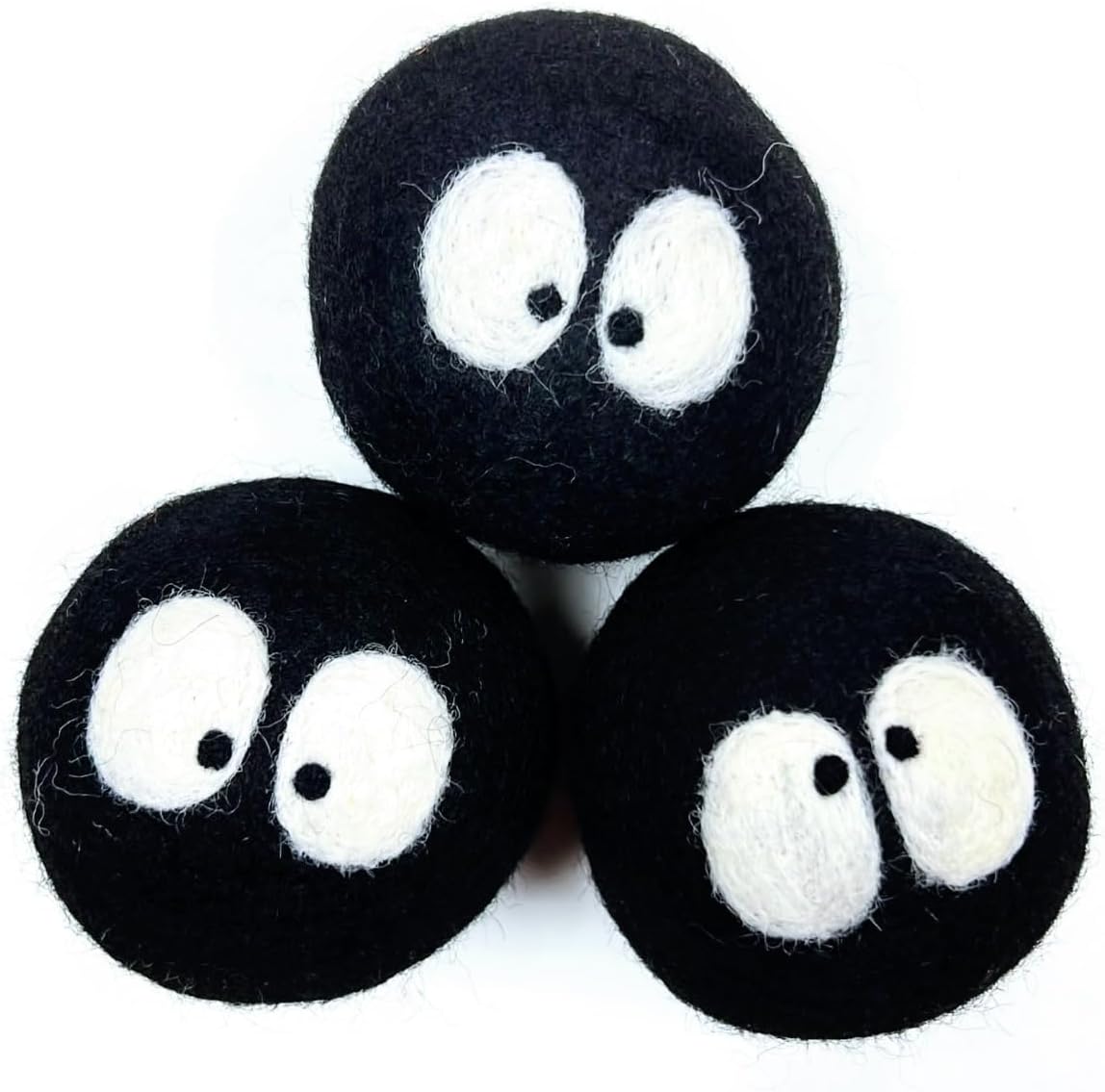 Friendsheep Wool Dryer Balls, Organic Reusable Fabric Softener Alternative for Laundry, Handmade, Fair Trade, Hypoallergenic, Eco-Friendly, Plastic-Free (3 Pack XL – Sprites)