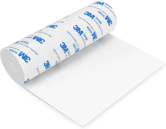 Silicone Furniture Pads, 5" x 120" Non Slip Furniture Pads Anti Skid Pads Non Slip Self Adhesive Cuttable Silicone Tape Strip Roll for Protecting Hardwood Floors Chair Wall Protector - White