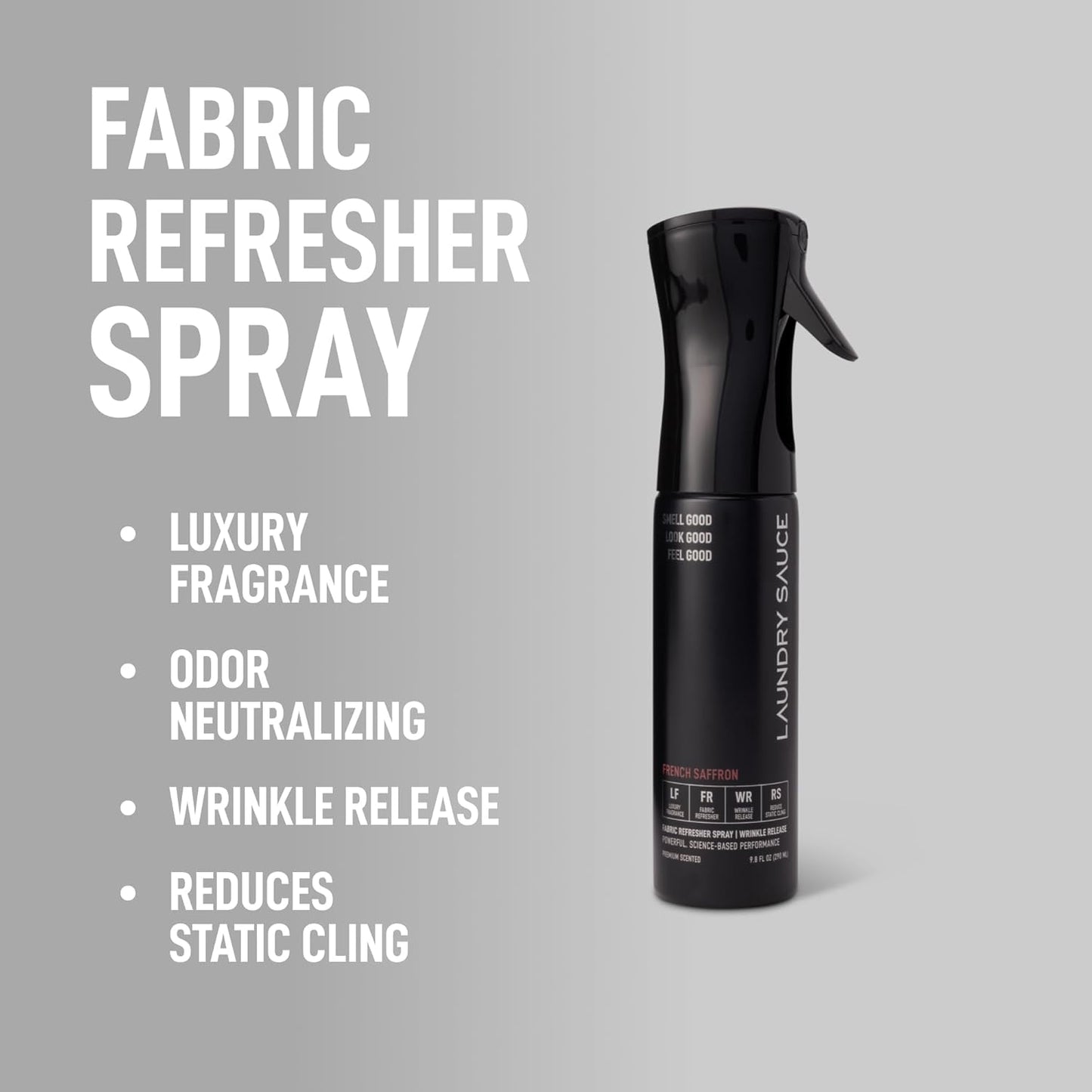 Laundry Sauce Fabric Refresher Spray French Saffron, Odor-Fighting Fabric Refresher, Fragrance and Laundry Scent, 9.8 fl oz