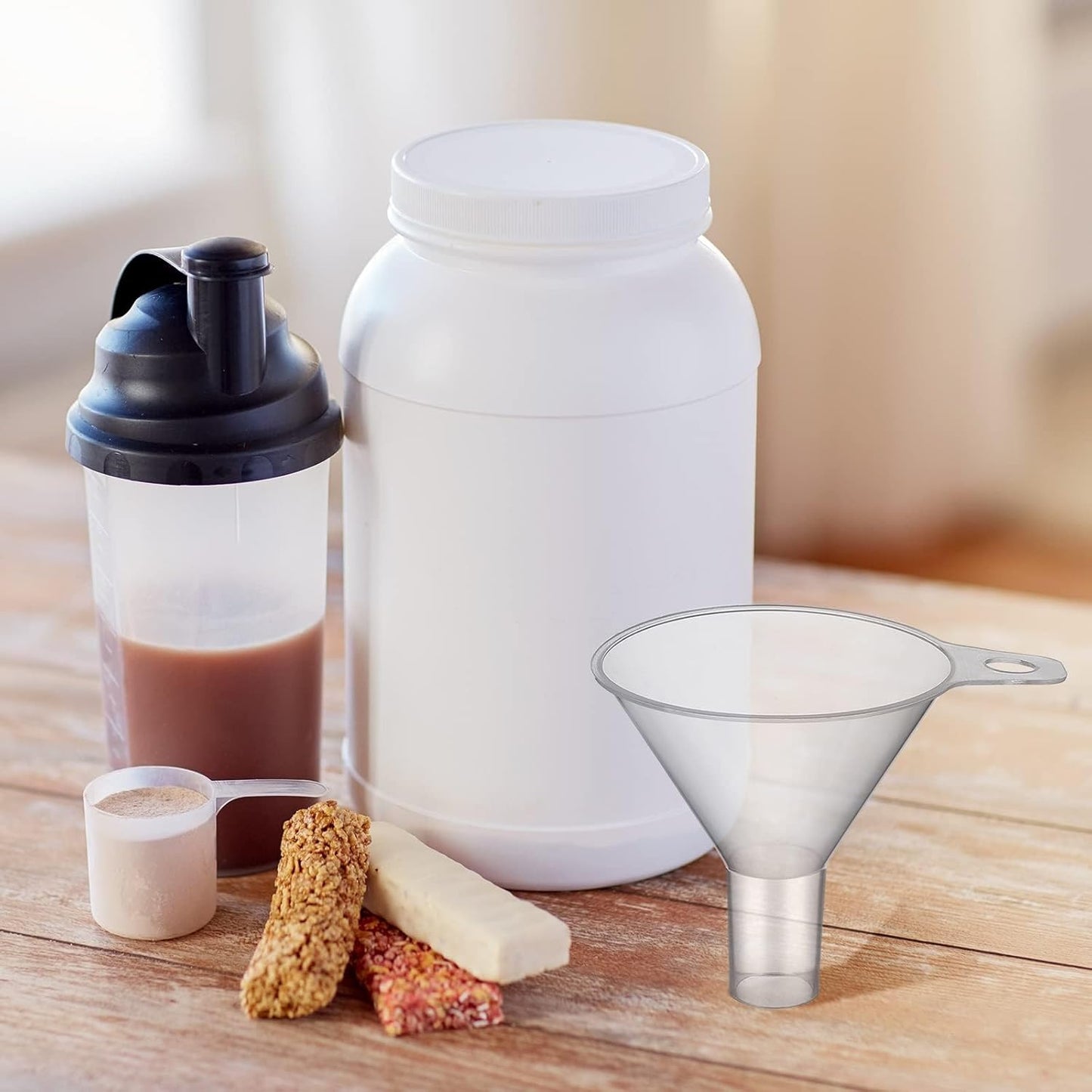 Mini Plastic Funnel for Filling Bottles,Small funnels for Filling Small Bottles for Filling Sand Water Powder Essential Oils Perfumes Kitchen Bath Garage,Wide Mouth Funnel