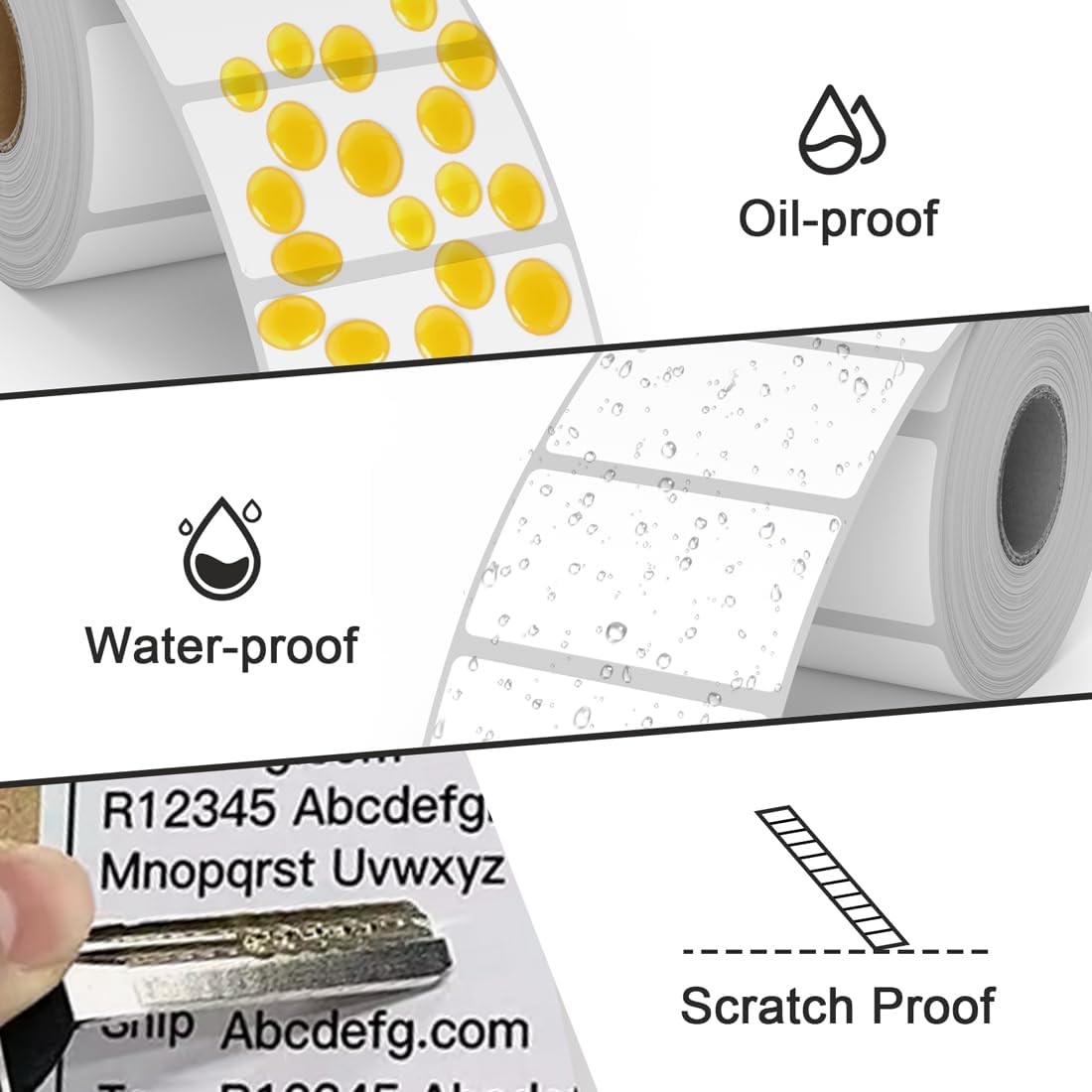 Thermal Labels 2.25 x 1.25, Adhesive Label Stickers 12 Rolls 12000 Label Papers for Barcode, FNSKU, Mailing, Shipping, Compatible with Zebra, Rollo and More Thermal Printers