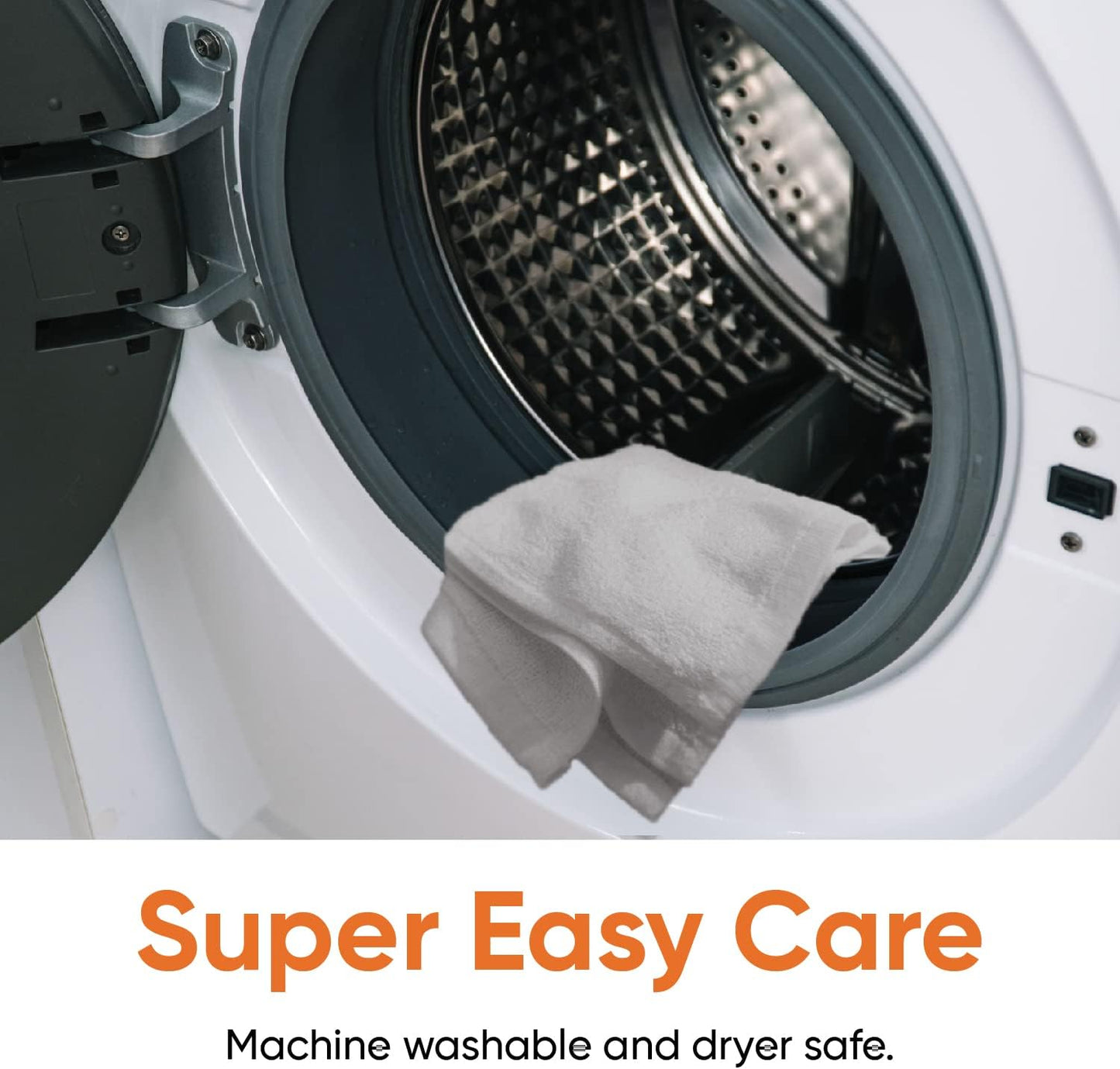 Superio Cotton Terry Washcloths Grey Towels 100% Cotton Cleaning Cloth 16" Rags Wash Clothes for Body and Face, Spa Towels, Multi Purpose (24, 12"x12")