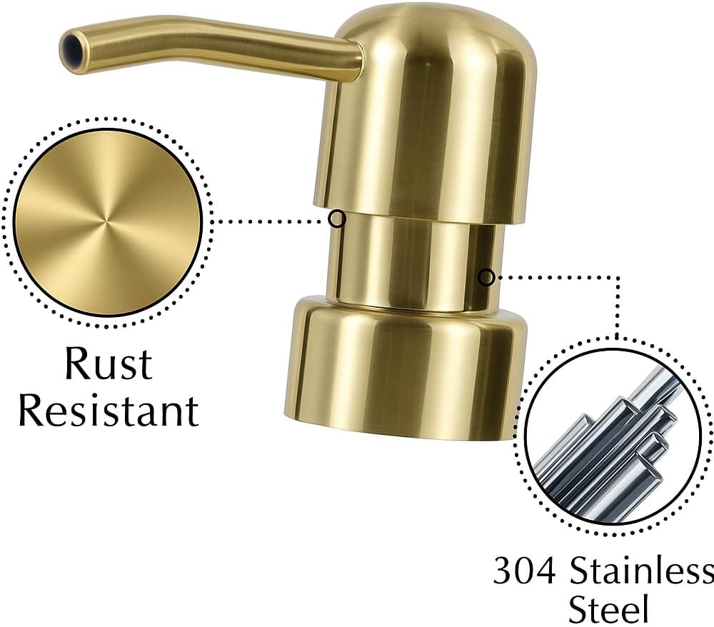 Emerson Essentials Soap Dispenser, Dish Soap Dispenser, Soap Bottle Set, Hand Soap Dispenser, Kitchen Soap Dispenser Set, Glass Soap Dispenser with Pump and Labels, 16 Oz, 2 Pack, Farmhouse