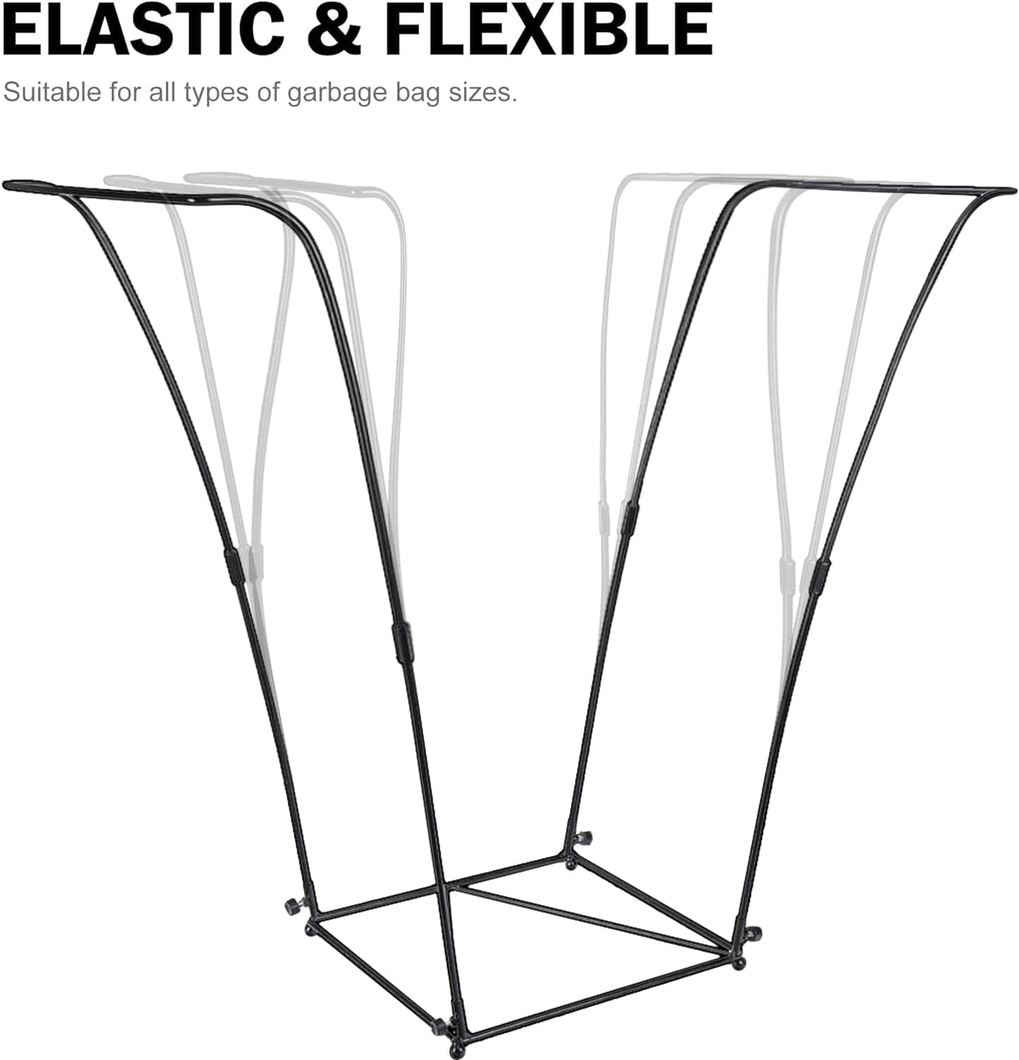 Metal Trash Bag Holder - Garbage Bag Holder Frame Holds 30-45 Gallon Bags-Multi-Use Outdoor Leaf Bag Stand for Yard Camping Garden Lawn Party Supplies (2 Pcs)