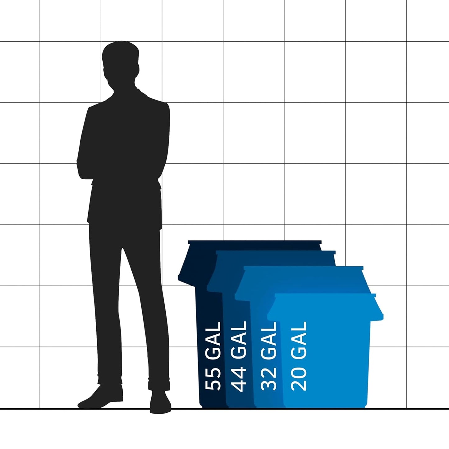 32 Gallon Green Round Commercial Trash Can