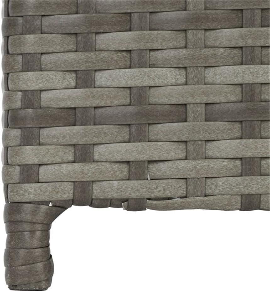 Safavieh Outdoor Collection Serapis Grey Wicker Trash Bin