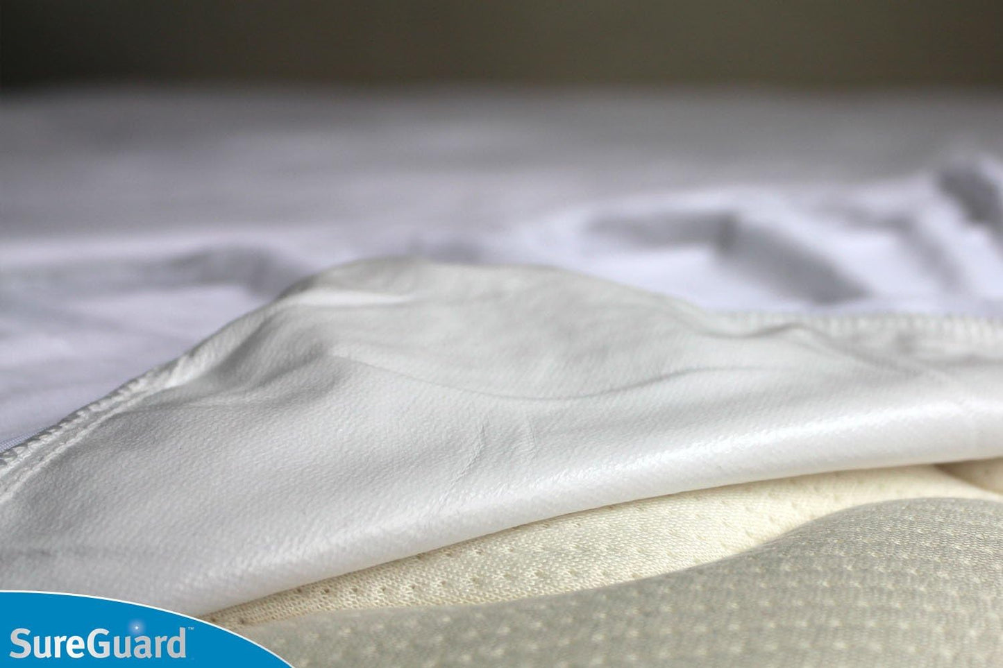 SureGuard King Size Mattress Protector - 100% Waterproof, Hypoallergenic - Premium Fitted Cotton Cover - Smooth