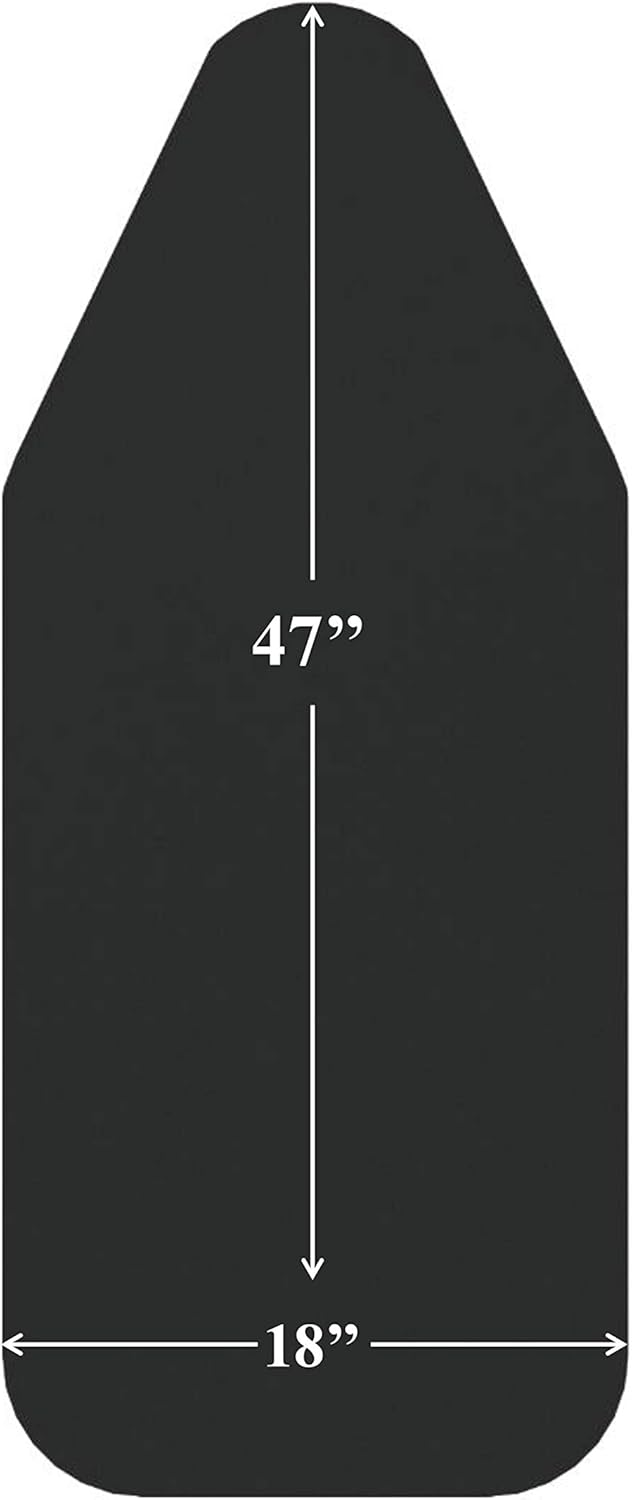 Mabel Home ironing Board Padded Cover, 100% Cotton (6 Different size & Pattern) (18" x 47" / Solidsteam)