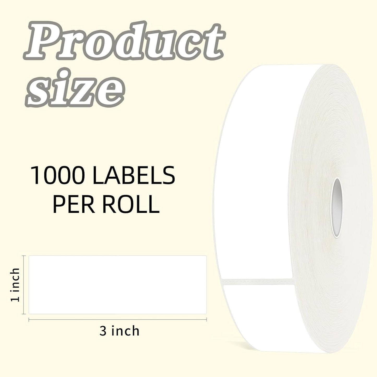 1000 Blank Removable Freezer Labels Water Oil Resistant with Perforation Line for Food Containers Jars Pantry Organization (Ink Quick-Dry，1” x 3”)