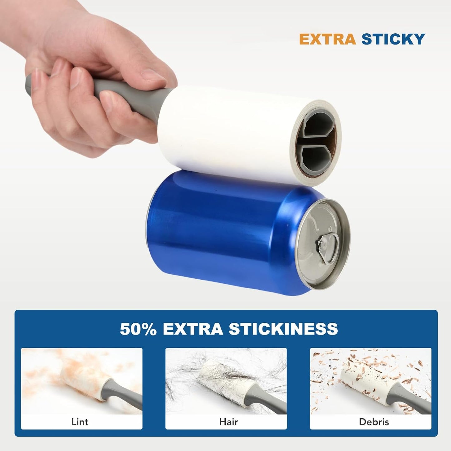 Extra Sticky Lint Roller for Pet Hair, Lint Rollers 1000 Sheets, Pet Hair Lint Remover, Portable Lint Roller for Clothes, Furniture, Dog & Cat Hair (1000 Sheets)