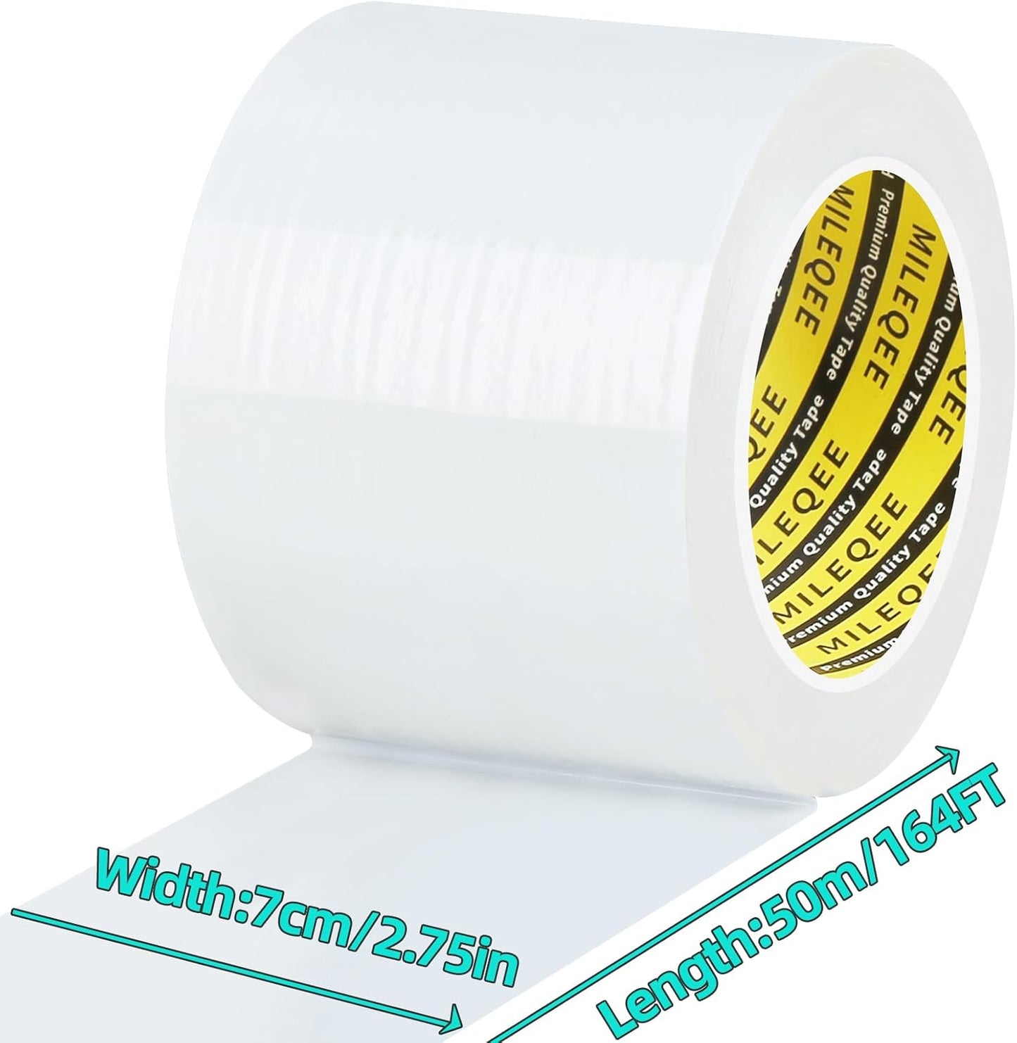 Window Weather Stripping Door Seal Tape White, 2.76in x 164FT, Automotive Weatherstrip Adhesive Seal Strip for Car Auto Trunk, Weatherproof Gap Sealing Sealer Draft Blocker, for Winter Summer