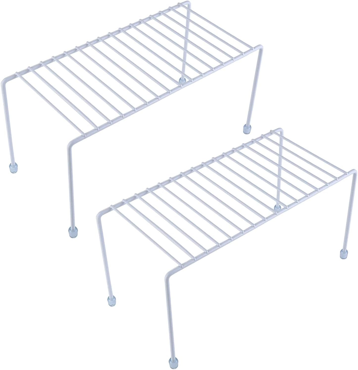 Kitchen Shelves, Cabinet Organization Mini Storage Shelf, Storage Rack Organizer for Kitchen, Fridge, Cabinet, Bathroom (White 2)