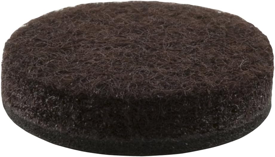 SoftTouch 1" Round Felt Pads – Heavy Duty Self-Stick Furniture Floor Protectors for Hardwood, Tile & Laminate – Scratch & Noise Reducing Pads, Brown, 48 Pack