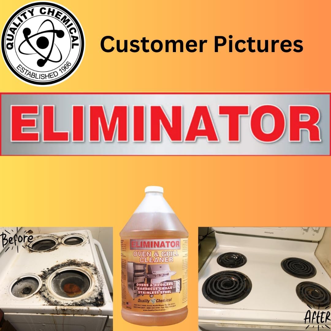 Quality Chemical Oven Cleaner & Grill Cleaner - Heavy-Duty/Fast Acting & Easy to Use/Degreaser/Heavy Duty Oven Cleaner/Best Oven Cleaner/Made in USA - 128 oz (Pack of 2)