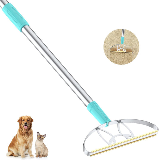 63“Ultra Long Carpet Rake by LINTPLUS-Heavy Duty Carpet Scraper & Pet Hair Remover for Deep Cleaning, Efficient Dog Hair Remover for Carpets,Rugs,Furniture-Durable Carpet Rake for Home Use