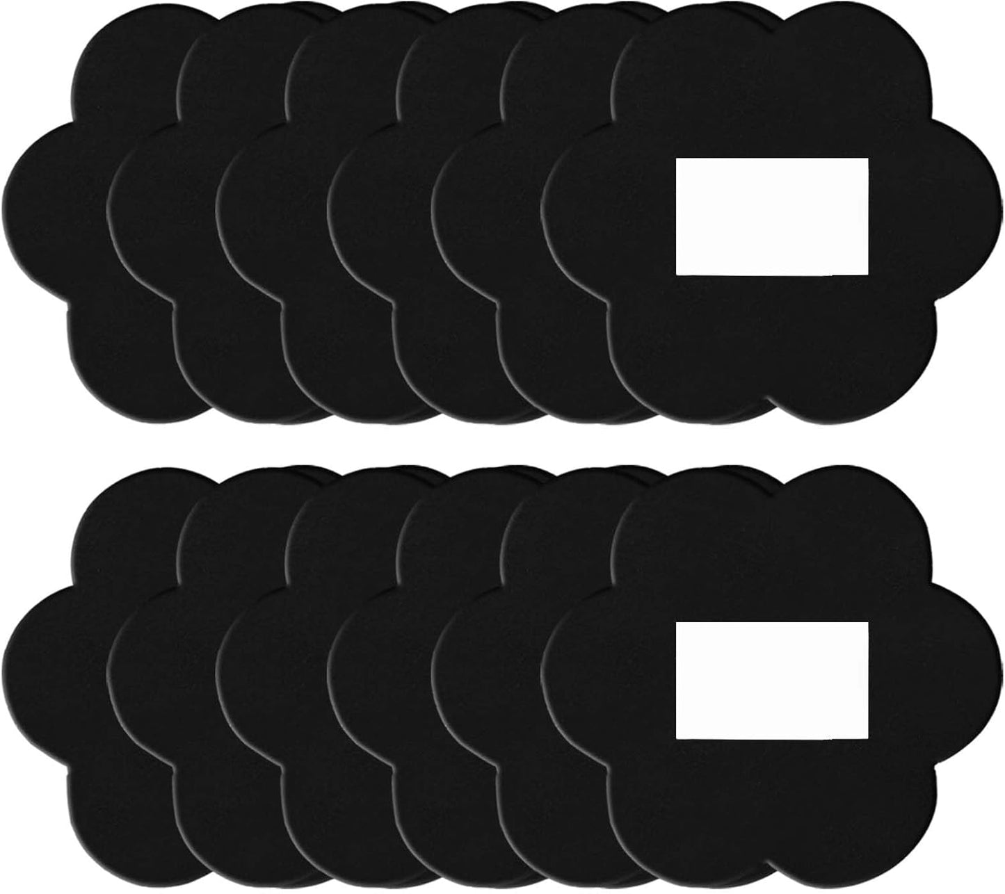 Trash Can Odor Absorbing Filters: Activated Charcoal Deodorizer Sheet for Kitchen Trash Can, Compost Bin, Diaper Pail, Garbage Can - Air Freshener - 12 Replacement 6.7" Flower Shape